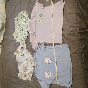 Weekend Edition 2 sets of 2 piece sleep shirt / sleep shorts. Size M